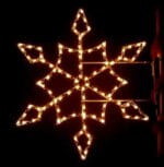 5' Sparkle Deluxe Snowflake Pole Mount Holiday Light Display
