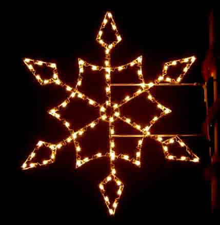 5' Sparkle Deluxe Snowflake Pole Mount Holiday Light Display