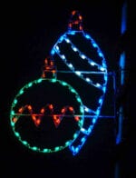 5' Silhouette Ball & Teardrop Combo Holiday Light Display