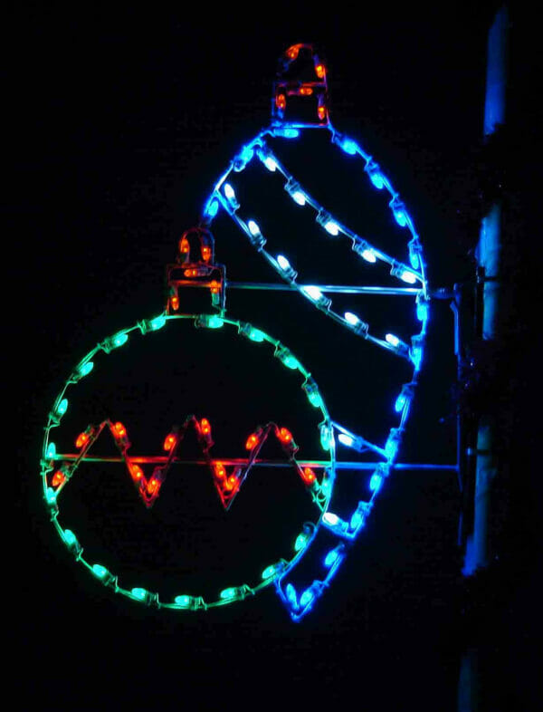 5' Silhouette Ball & Teardrop Combo Holiday Light Display