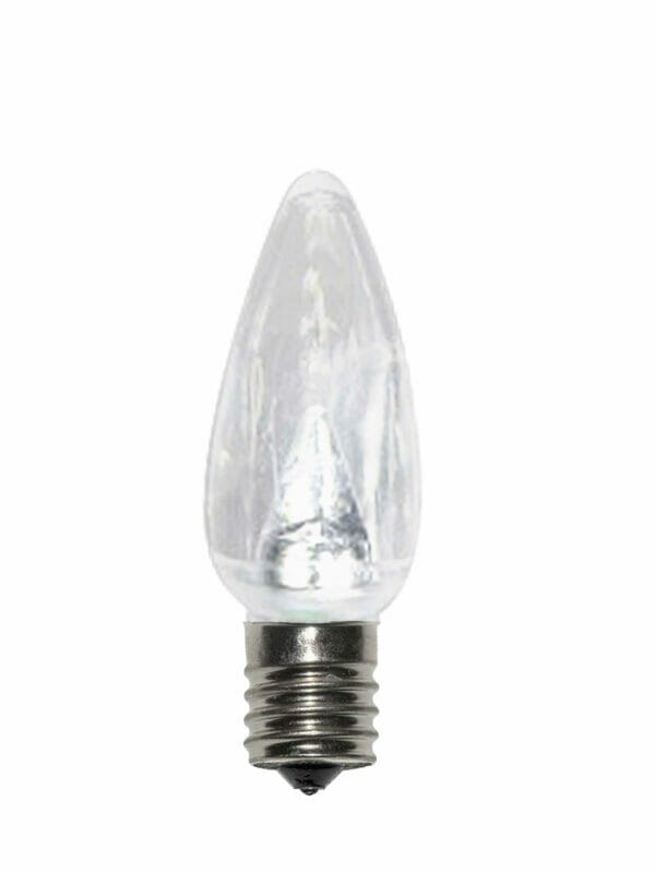C9 SMD LED PURE WHITE RETROFIT SMOOTH BULB 25 PACK