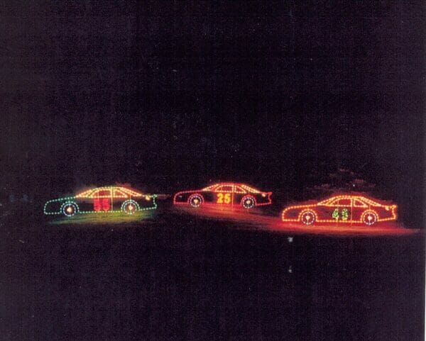 Race Car Scene Holiday Light Display