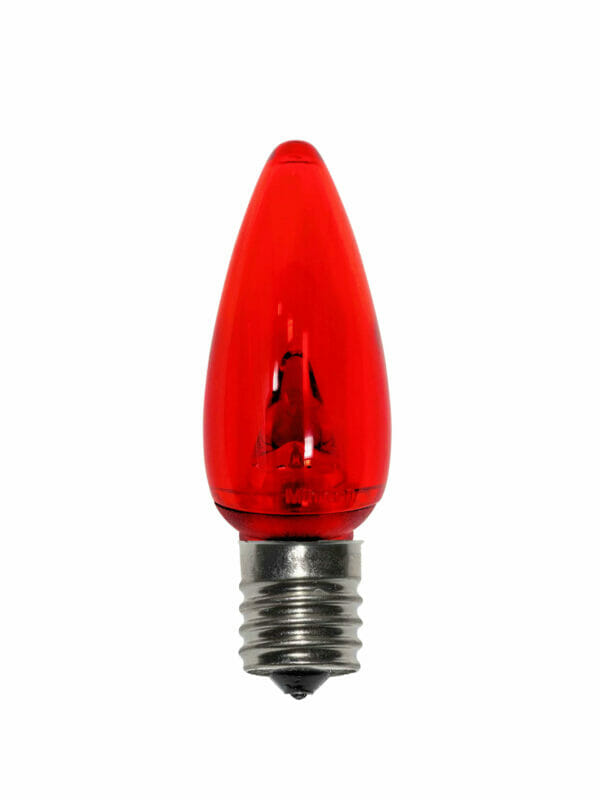 C9 SMD LED RED RETROFIT SMOOTH BULB 25 PACK
