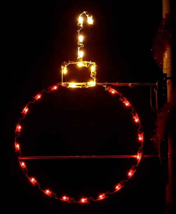 4' Round Ornament With Hanger Holiday Light Display