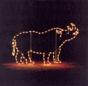 5' Rhino Holiday Light Display