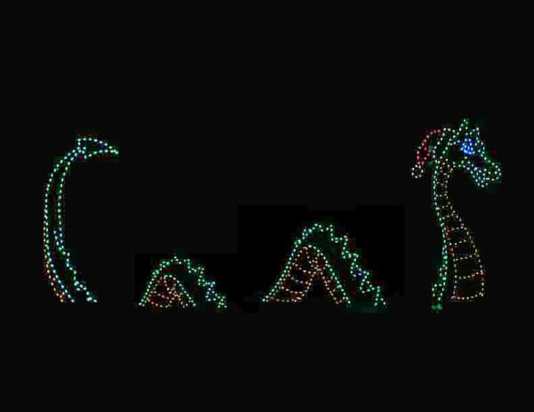 13' Animated Sea Dragon Holiday Light Display