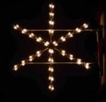 4' Silhouette Simple Burst Snowflake Holiday Light Display
