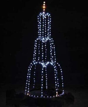 10' Small Fountain Holiday Light Display