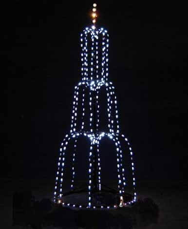 10' Small Fountain Holiday Light Display