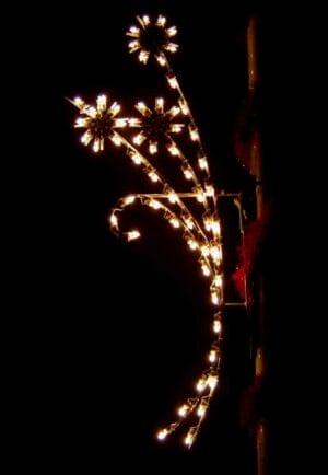 6' Silhouette Starburst Sprigg Holiday Light Display
