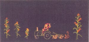 10' Animated Santa Plowing Holiday Light Display