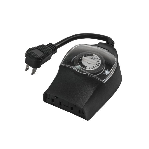 TWO OUTLET MECHANICAL TIMER WITH 48 PINS FOR EXACT TIMING