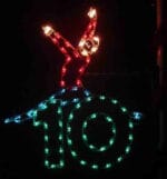 5' Twelve Days Of Christmas - Day 10 Pole Mount Holiday Light Display