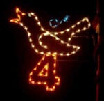 5' Twelve Days Of Christmas - Day 4 Pole Mount Holiday Light Display