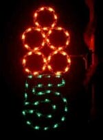 5' Twelve Days Of Christmas - Day 5 Pole Mount Holiday Light Display