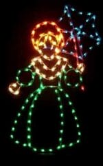 YULETIDE WOMAN W/UMBRELLA