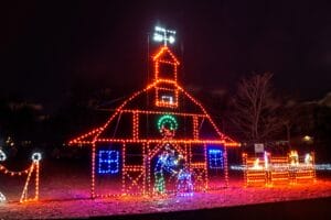 25' Blacksmith Barn Scene Holiday Light Display