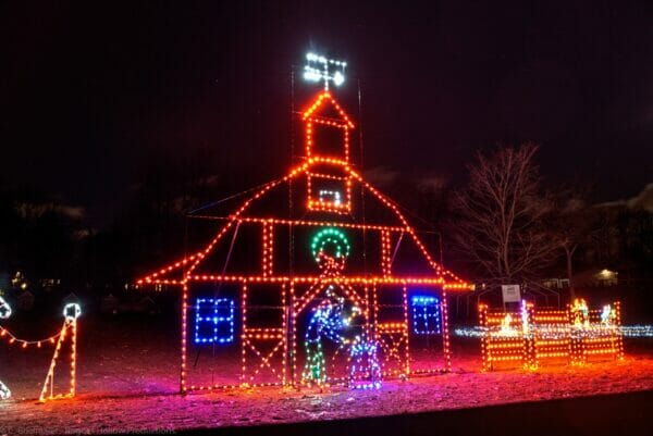 25' Blacksmith Barn Scene Holiday Light Display