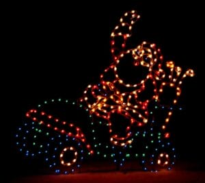 SANTA ON GOLF CART