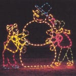 ANIMATED FROSTY AND KIDS Holiday Light Display