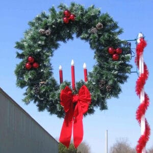Large Pole Mounted Wreath