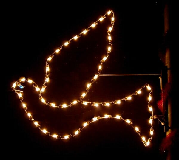 5' Silhouette Dove Pole Mount Holiday Light Display