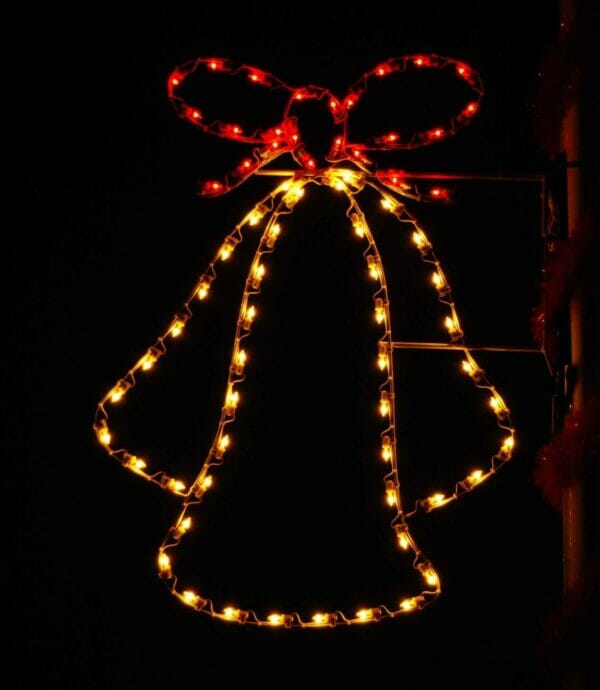 5' Silhouette Triple Bell Holiday Light Display