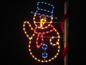 6' Snowman Pole Mount Holiday Light Display