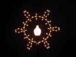 6' Lamppost Teardrop Snowflake Holiday Light Display