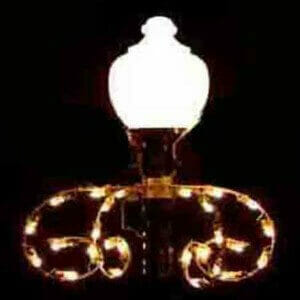4' Lamppost Scroll Holiday Light Display