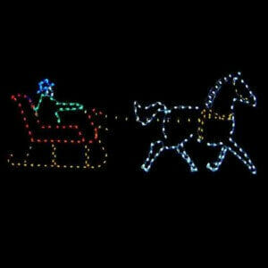 Horse and Sleigh Holiday Display