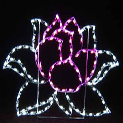 4' Lotus Blossom Holiday Light Display