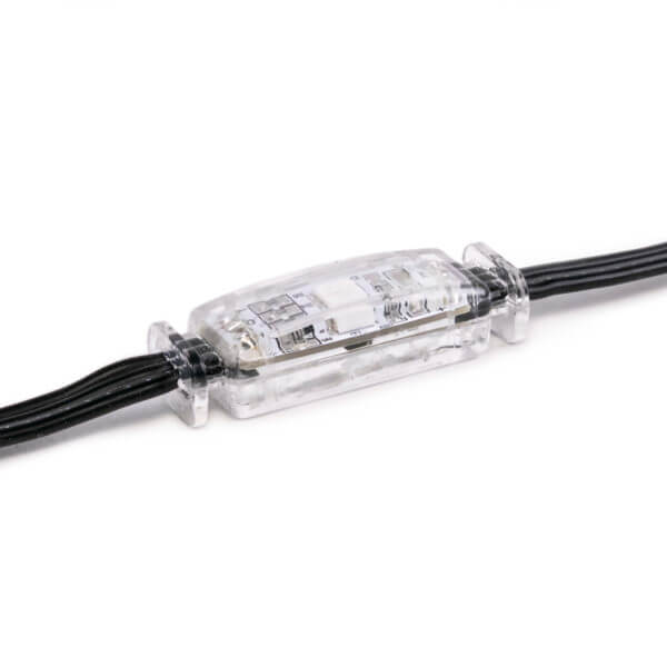 RGB Clear Pebble with Black Wire