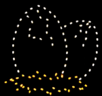 5' Dinosaur Eggs In Nest Holiday Light Display