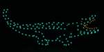 10' Alligator Holiday Light Display