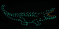10' Alligator Holiday Light Display