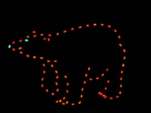 6' Walking Bear Holiday Light Display