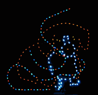 8' Dog With Lights Holiday Light Display