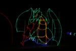 15' Animated Dragon With Fire Holiday Light Display