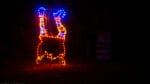 8' Animated Witch Cauldron Halloween Light Display