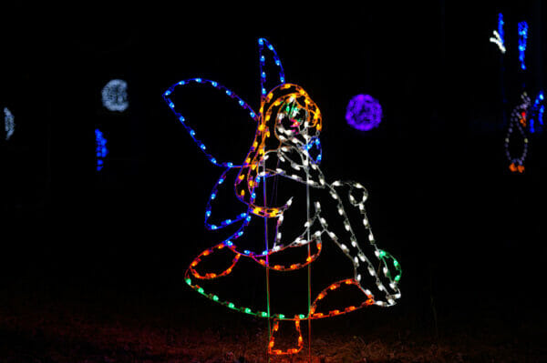 7.5' Fairy Sitting On A Mushroom Holiday Light Display