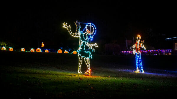 7' Animated Girl Zombie Halloween Light Display