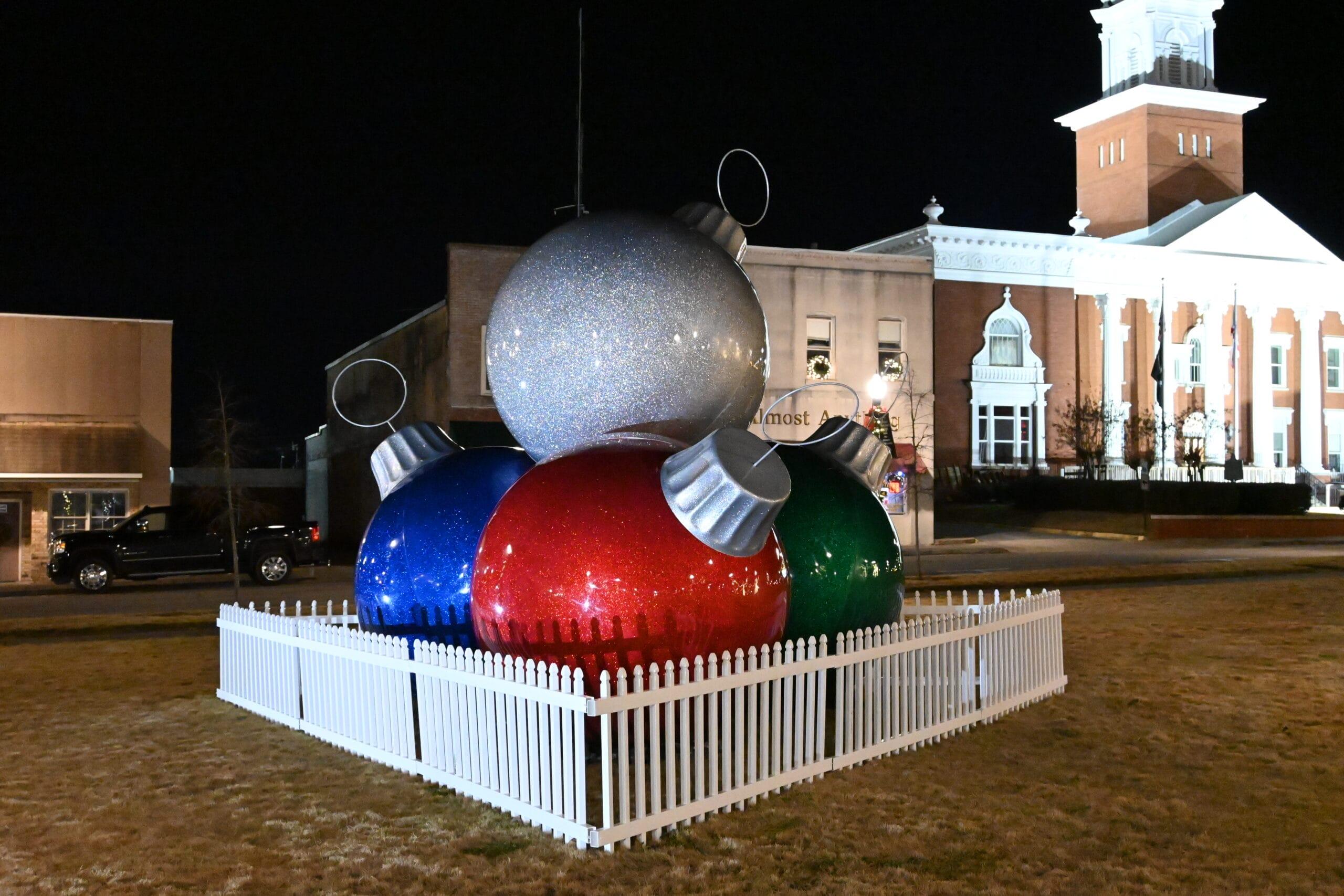 Giant Fiberglass Ornament Stack