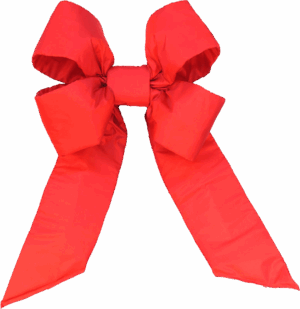 12" CANADA RED NYLON CHRISTMAS BOW