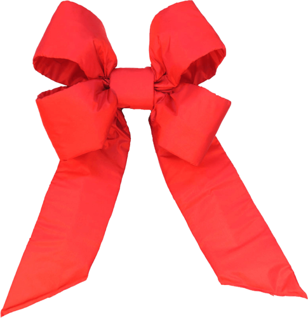 12" CANADA RED NYLON CHRISTMAS BOW