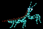 4' Praying Mantis Holiday Light Display