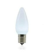 C9 LED White Opaque Smooth Bulbs 25 Pack