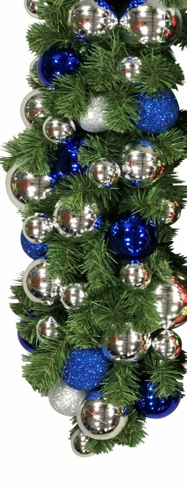 16" SILVER AND BLUE BULLPINE TWO TONE GARLAND