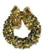 36" Non-Lit Gold and Silver Garland Bullpine Wreath