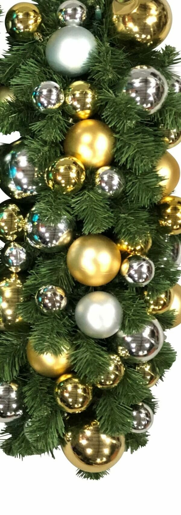 16" TRADITIONAL GOLD AND SILVER BULLPINE TWO TONE GARLAND